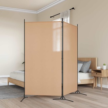 vidaXL Δίαυλος Δωματίου 2 Πάνελ Μπεζ 175x180cm Ύφασμα