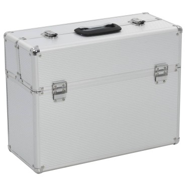 vidaXL Εργαλειοθήκη 47x36x20 εκ. Ασημί Αλουμινίου