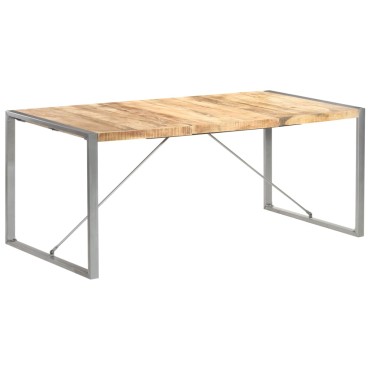 vidaXL Τραπεζαρία 180x90x75cm από Μασίφ Ακατέργαστο Ξύλο Μάνγκο 1 τεμ.