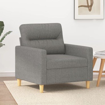 vidaXL Πολυθρόνα Σκούρο Γκρι Υφασμάτινη 78x77x80cm 1 τεμ. Γωνιακός