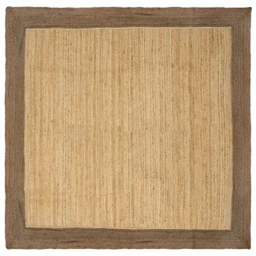 vidaXL Χαλί Περιοχής Γκρι 240x240cm Γιούτα