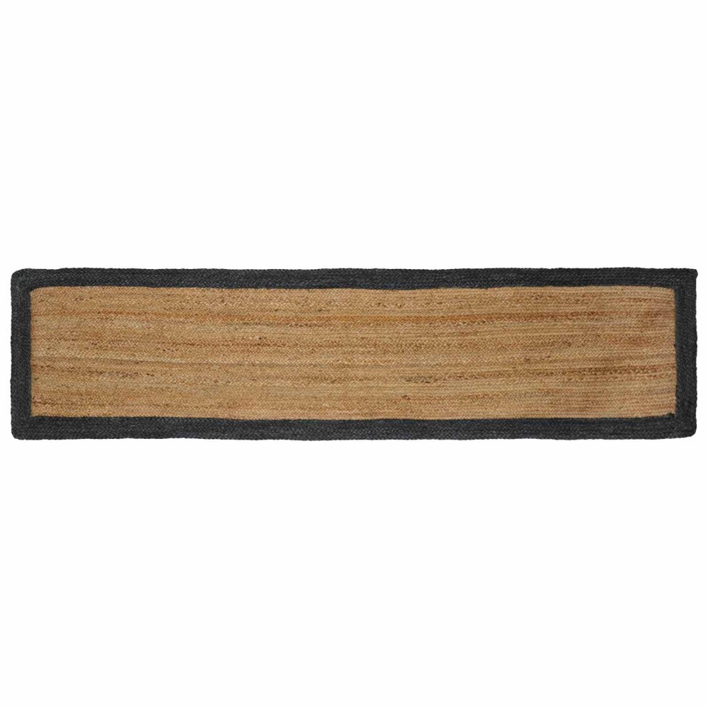 vidaXL Χαλί Περιοχής Σκούρο Γκρι 60x200cm Γιούτα