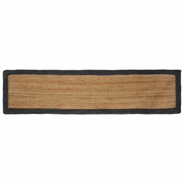 vidaXL Χαλί Περιοχής Σκούρο Γκρι 60x200cm Γιούτα