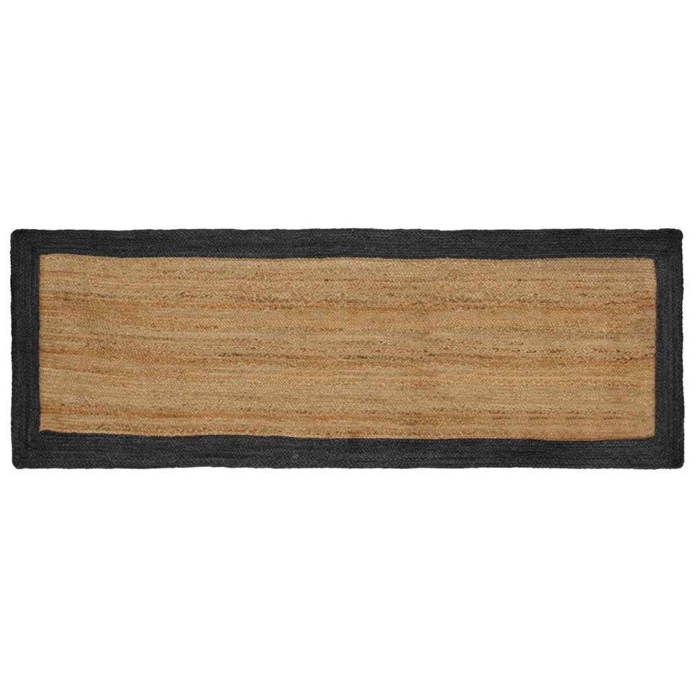 vidaXL Χαλί Περιοχής Σκούρο Γκρι 80x200cm Γιούτα