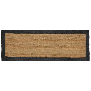 vidaXL Χαλί Περιοχής Σκούρο Γκρι 80x300cm Γιούτα