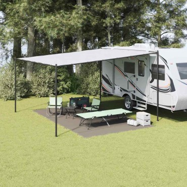 vidaXL Χαλκάκι Σκηνής Ανοιχτό γκρι 500 x 300 εκ Πολυαιθυλένιο