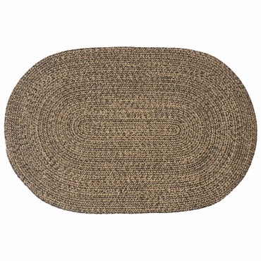 vidaXL Χαλιά χώρου Μαύρο 122x183cm Γιούτα
