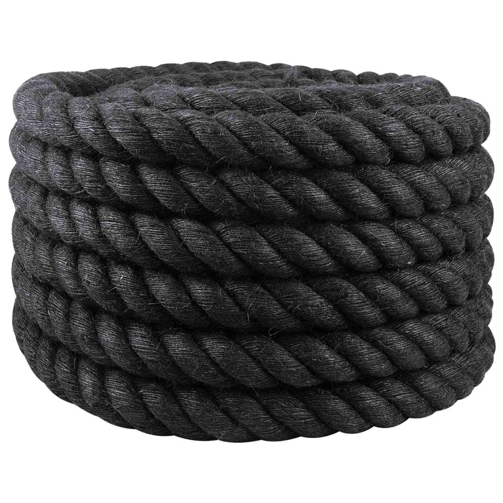vidaXL Σχοινί Από Τζute 30 mm Μαύρο 100% Τζούτα Tossa