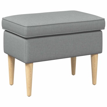 vidaXL Πολυθρόνα Ποδιών Ανοιχτό γκρι 55x35x41cm Πολυεστέρας