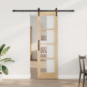 vidaXL Συρόμενη Πόρτα Φυσικό 61 x 198,5 εκ.