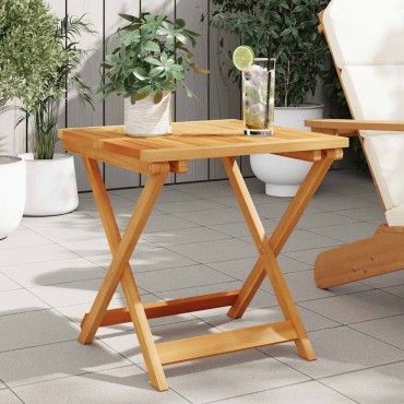 vidaXL Τραπέζι Κήπου Πτυσσόμενο 50x50x50cm Μασίφ Ξύλο Ακακίας 1 τεμ.