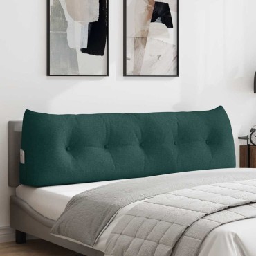 vidaXL Μαξιλάρι Πλάτης Σκούρο Πράσινο 160 x 24 x 50 εκ ύφασμα
