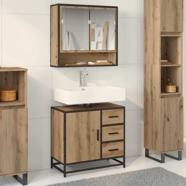 vidaXL Σετ Επίπλων Μπάνιου 2 τεμ. Artisan Oak 65x33x60 εκ