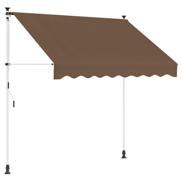 vidaXL Χειροκίνητη Ανακλινόμενη Σκίαση Taupe 300 cm