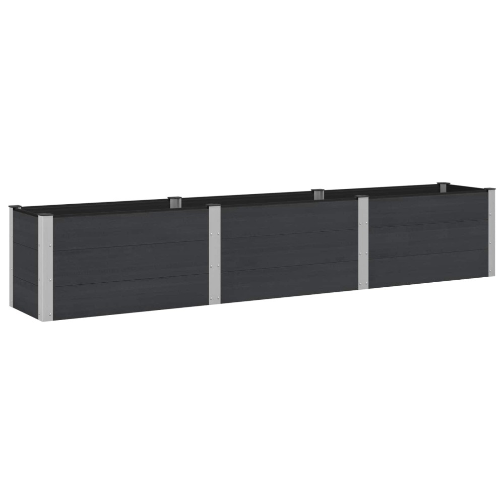 vidaXL Υπερυψωμένη Ζαρντινιέρα Μαύρο 300 x 50 x 54 cm