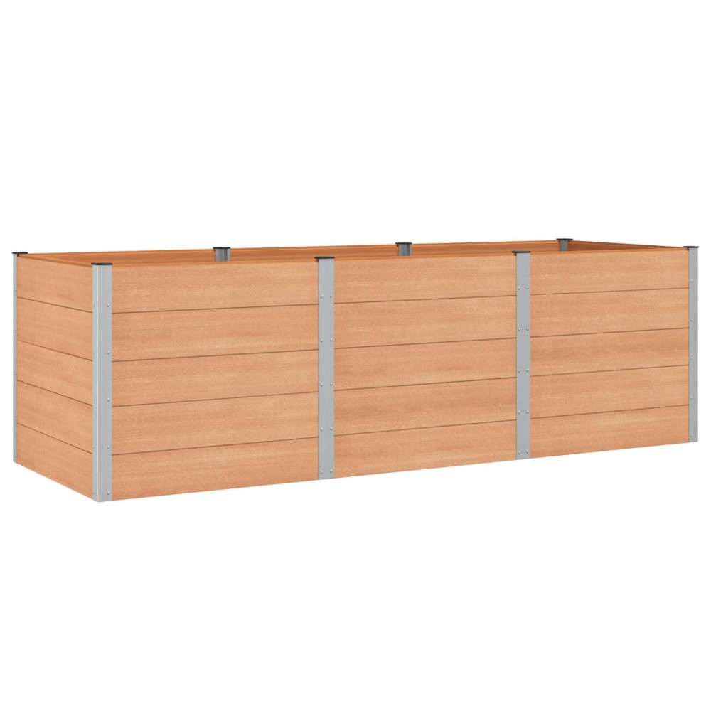 vidaXL Υπερυψωμένη Ζαρντινιέρα Καφέ 300 x 100 x 91 cm
