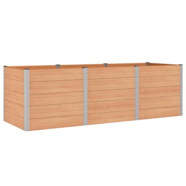 vidaXL Υπερυψωμένη Ζαρντινιέρα Καφέ 300 x 100 x 91 cm