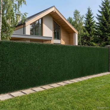 vidaXL Τεχνητός φράκτης Σκούρο Πράσινο 1 x 6 m PVC και Ατσάλι