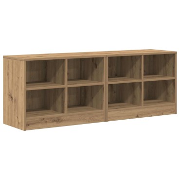 vidaXL Ντουλάπι κρεβατιού με ράφι 2 τεμ. Artisan Δρυς 66x33x48cm