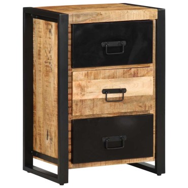 ντουλάπι συρταριών vidaXL 50x35x70cm Στερεό ακατέργαστο ξύλο Mango 1 τεμ.