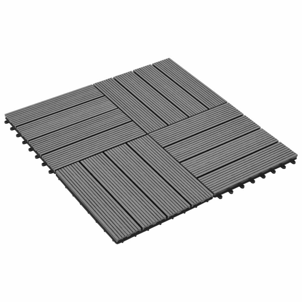vidaXL Πλάκα Κατασκευής 22 τμχ. Γκρι 30 x 30 cm WPC