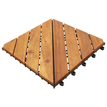 vidaXL Πλάκα Κατασκευής 20 τμχ. Καφέ 30 x 30 cm Ξύλο Ακακίας