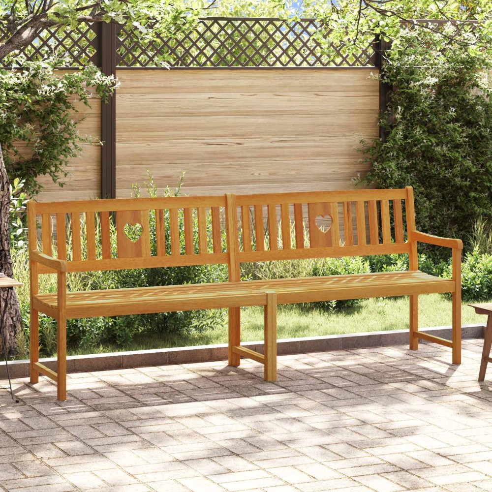 vidaXL Εξωτερικός πάγκος Φυσικό 220x55,5x90cm