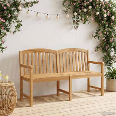 vidaXL Χειροποίητη Ροζ Παγκάκι 180x61x90cm Στερεό Ξύλο Τίκ 1 τεμ.