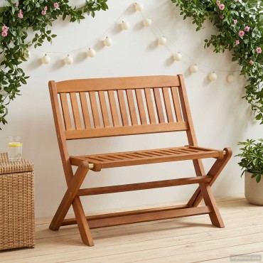 vidaXL Πάγκος Παιδιών Καφέ 61x38x57cm Στερεό Ξύλο Ευκαλύπτου