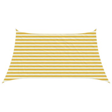 vidaXL Ικανότητα Σκίασης Κίτρινο και Λευκό 3 / 4 x 2 m HDPE