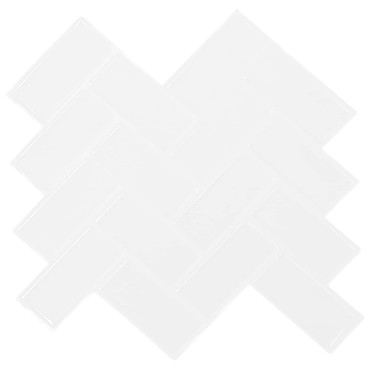 vidaXL Πλακάκι ψαροκόκαλο 10 τεμ. Λευκό 30 x 30 cm