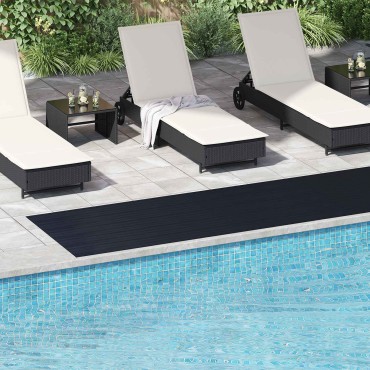 vidaXL Μάτ δαπέδου Μαύρο 1 x 5 m Λάστιχο