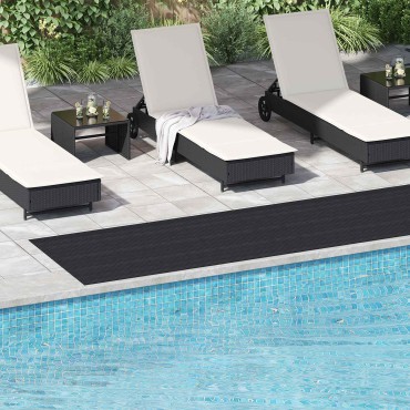 vidaXL Μάτ δαπέδου Μαύρο 1 x 5 m Λάστιχο