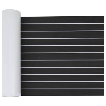 vidaXL Ματ Σκάφους Ριγέ Σκούρο Γκρι και Λευκό 240 x 60 cm EVA