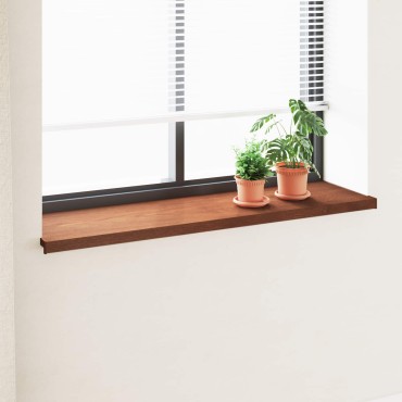 vidaXL Σαβανωτό Παραθύρου Καφέ ξύλο 140 x 45 x 4,5 εκ PVC
