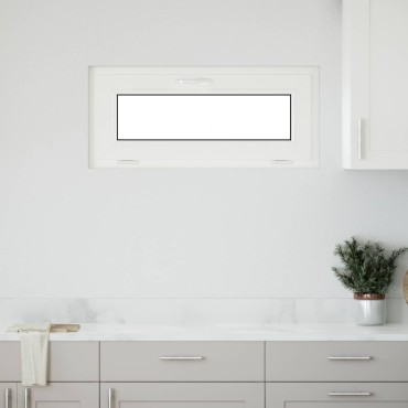 vidaXL Παράθυρο Κάτω Στρώματος RISOR 90 x 40 cm PVC και Γυαλί Λευκό