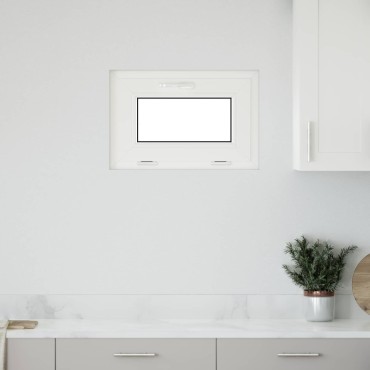 vidaXL Παράθυρο Κάτω Στρώματος RISOR 60 x 40 cm PVC και Γυαλί Λευκό