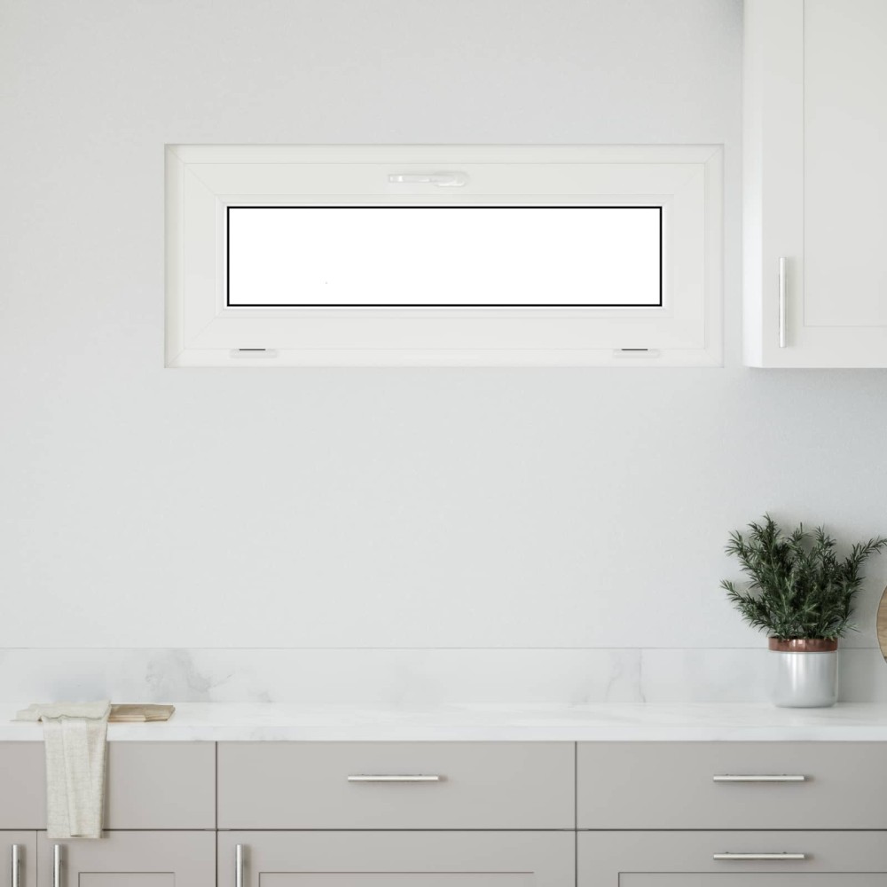 vidaXL Παράθυρο Κάτω Στρώματος RISOR 100 x 40 cm PVC και Γυαλί Ανθρακί
