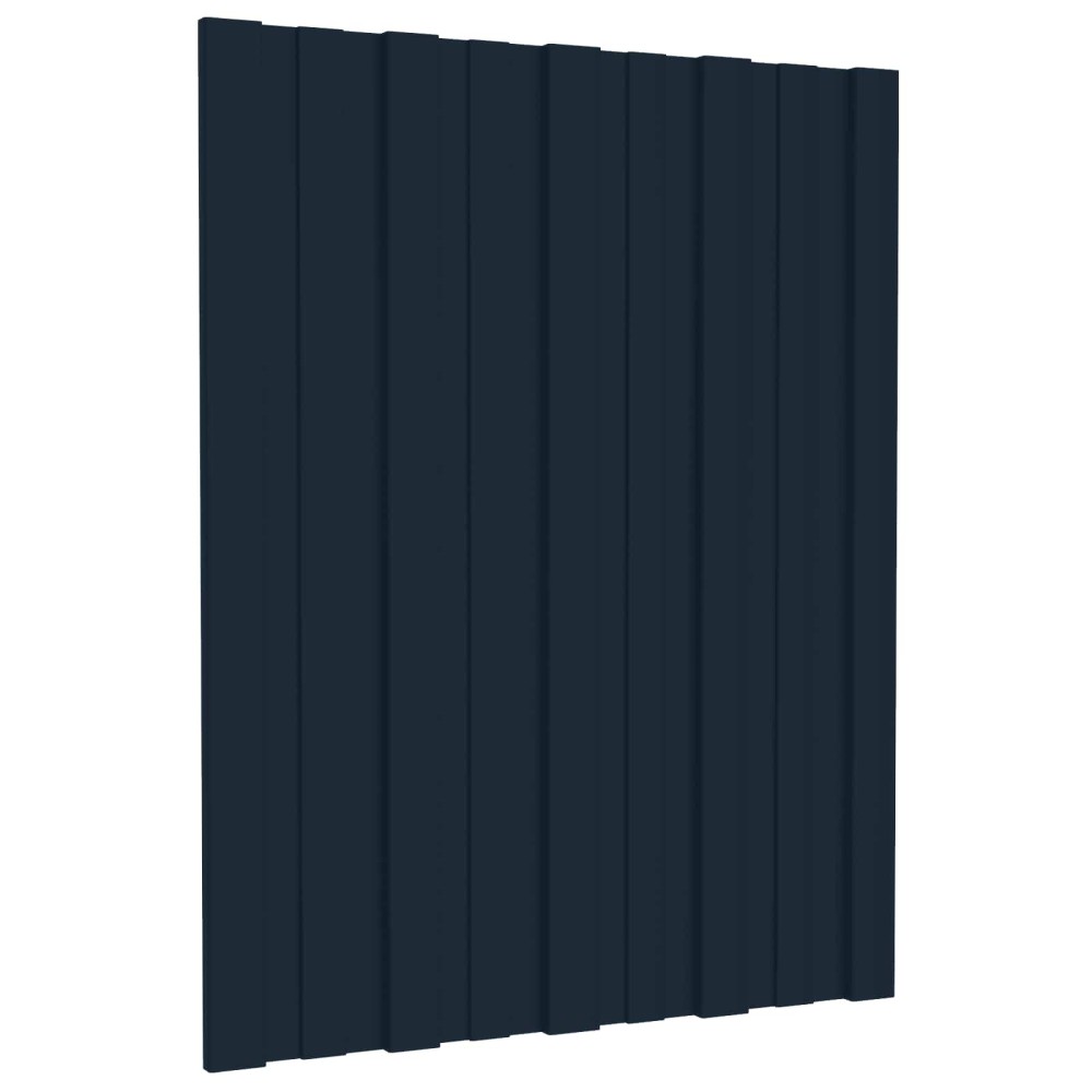 vidaXL Πάνελ οροφής 36 τμχ. Ανθρακί 60 x 45 cm Γαλβανισμένος χάλυβας