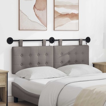 vidaXL Κεφαλάρι κρεβατιού κρεμαστό Taupe Ύφασμα 130x55x5cm 1 τεμ.