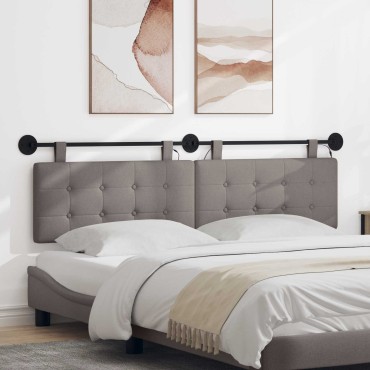 vidaXL Κεφαλάρι κρεβατιού κρεμαστό Taupe Ύφασμα 190x55x5cm 1 τεμ.