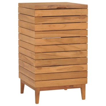 vidaXL Καλάθι Απλύτων 40 x 40 x 70 εκ. από Μασίφ Ξύλο Teak