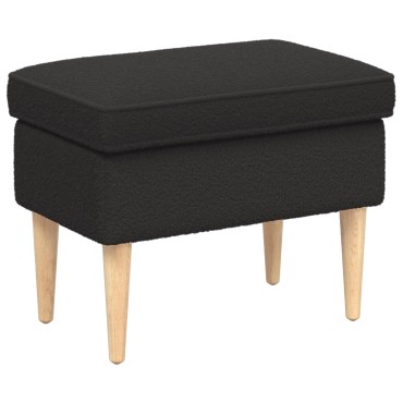 vidaXL Πολυθρόνα Ποδιών Μαύρο 55x35x41cm Μπουκλέ