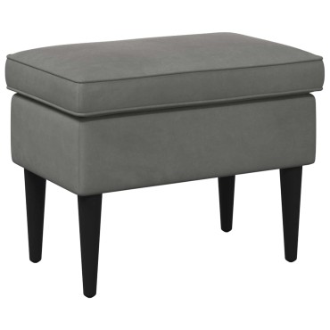 vidaXL Πολυθρόνα Ποδιών Σκούρο Γκρι 55x35x41cm Βελούδο