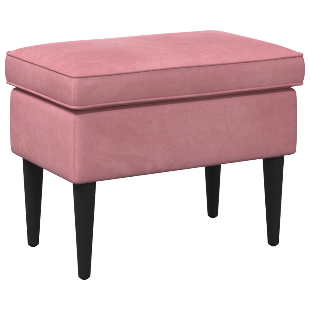 vidaXL Πολυθρόνα Ποδιών Ροζ 55x35x41cm Βελούδο