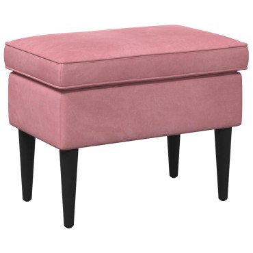 vidaXL Πολυθρόνα Ποδιών Ροζ 55x35x41cm Βελούδο