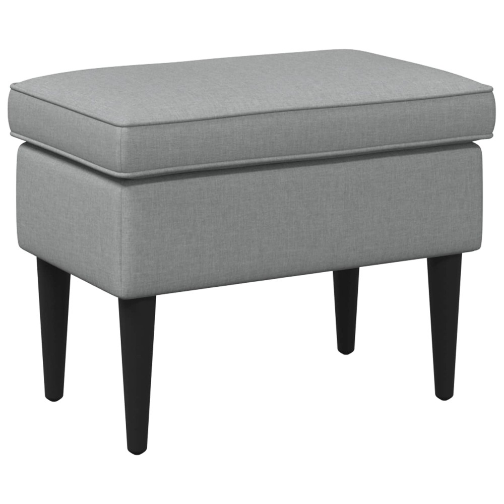 vidaXL Πολυθρόνα Ποδιών Ανοιχτό γκρι 55x35x41cm Ύφασμα