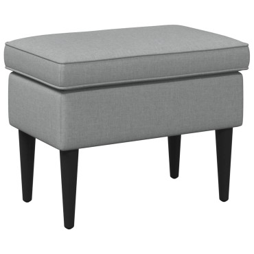 vidaXL Πολυθρόνα Ποδιών Ανοιχτό γκρι 55x35x41cm Ύφασμα