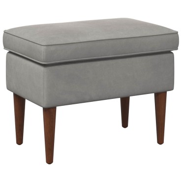 vidaXL Πολυθρόνα Ποδιών Ανοιχτό γκρι 55x35x41cm Βελούδο