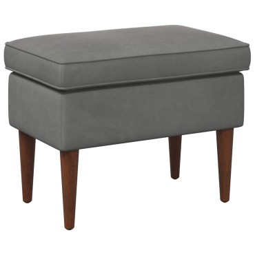 vidaXL Πολυθρόνα Ποδιών Σκούρο Γκρι 55x35x41cm Βελούδο